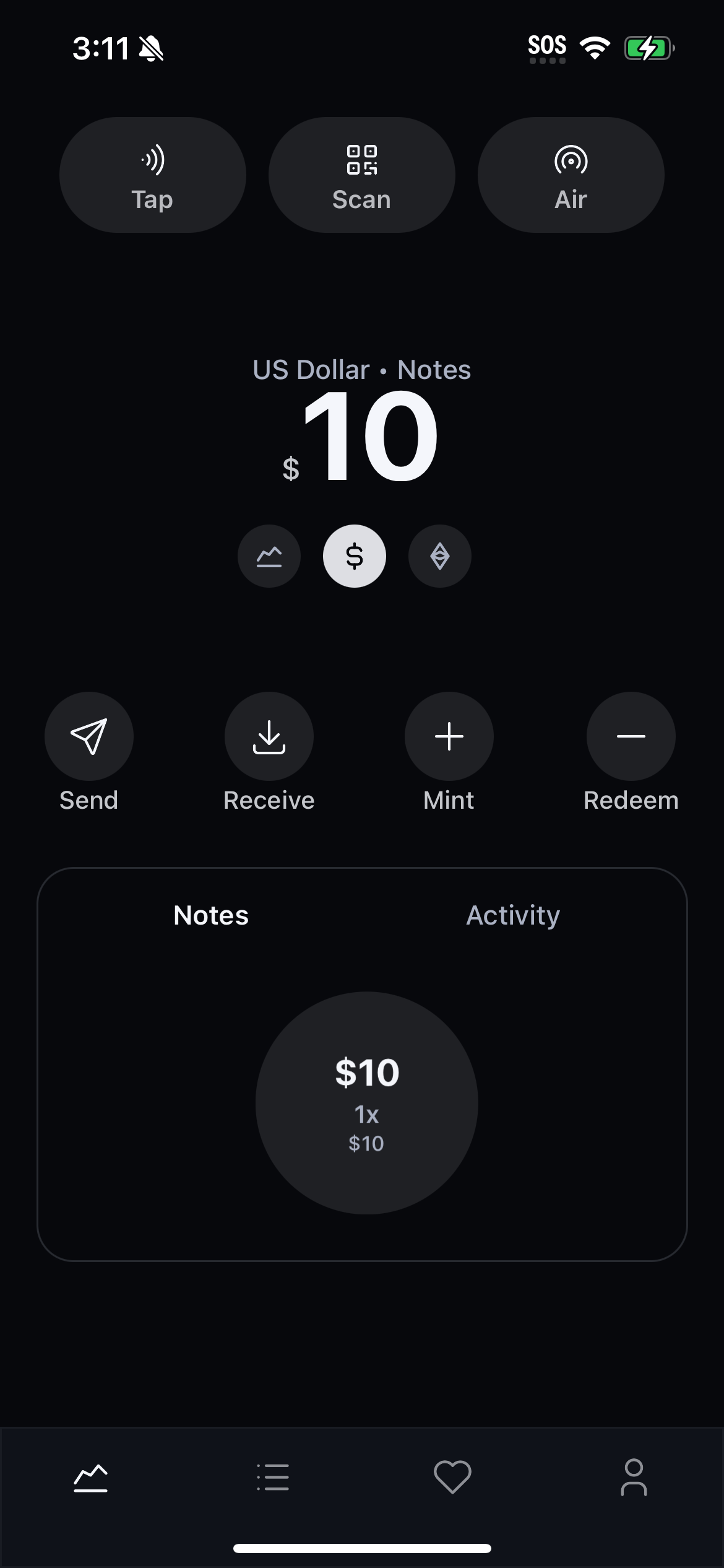 Updated balance after receiving payment